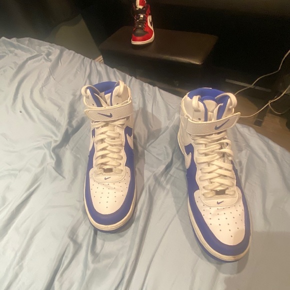 Nike Other - Size 12 men… Nike Air Force blue and white fairly new